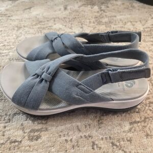 Cloudsteppers By Clarks Arla Belle Criss Cross Jersey Sandals Sz 8